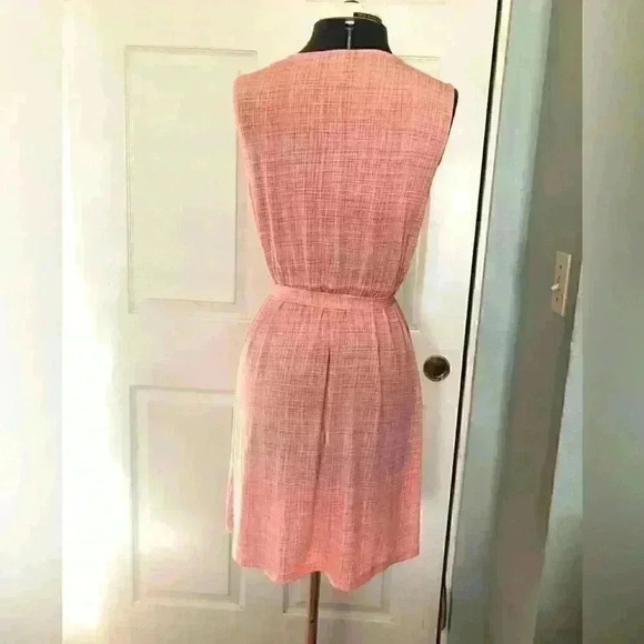 APT 9 Stretch Orange Salmon Lightweight Sleeveless Dress Women Medium Petite - Picture 4 of 7